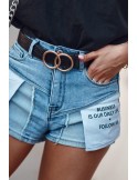 Denim shorts with decorative pockets 26250 - Online store - Boutique